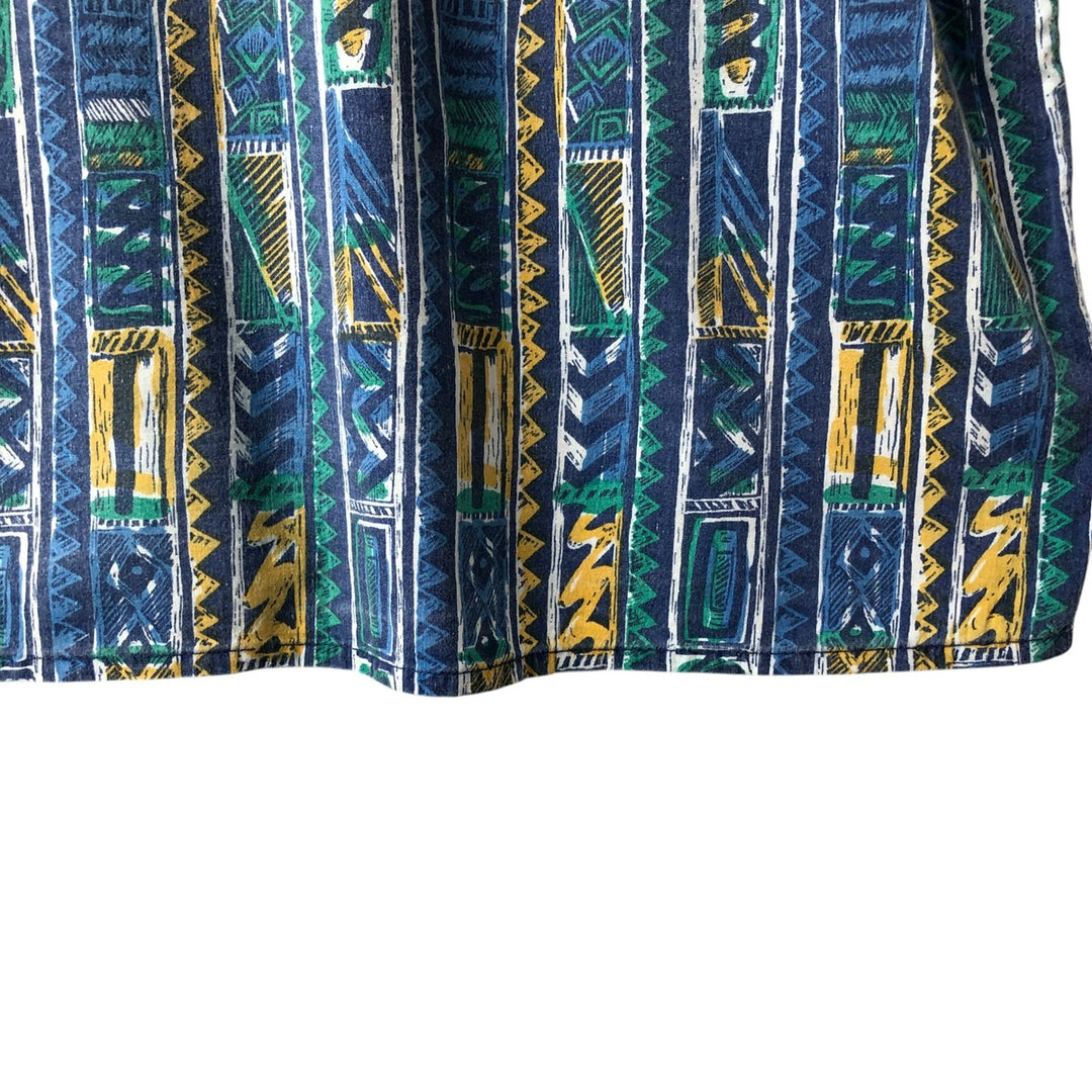 Vintage 80s-90'S Levi's all-over print short-sleeved cotton box shirt, men's size XL cotton blue type Vintage Second Hand