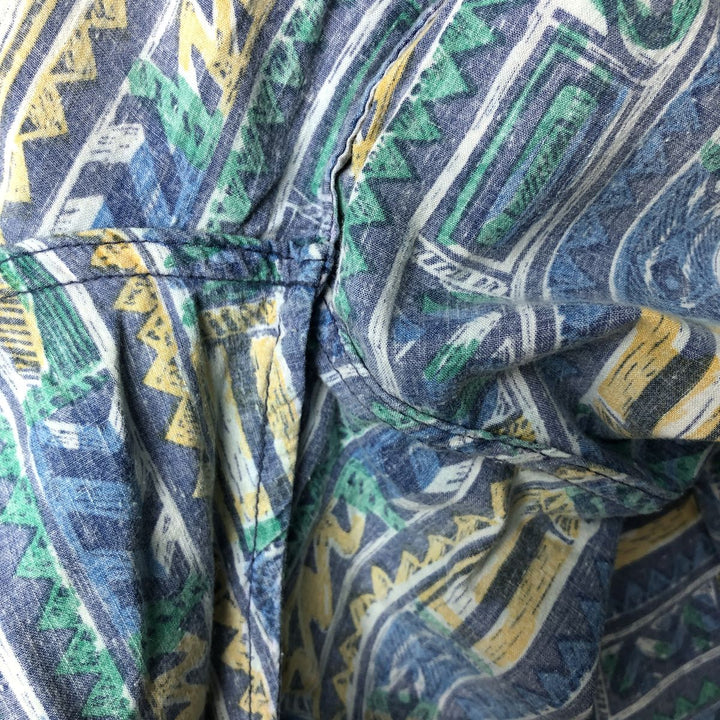 Vintage 80s-90'S Levi's all-over print short-sleeved cotton box shirt, men's size XL cotton blue type Vintage Second Hand
