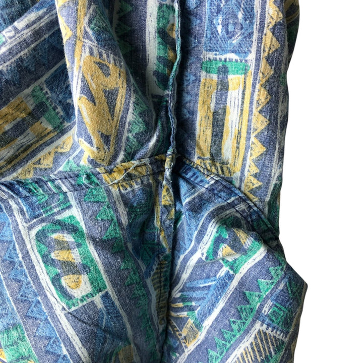 Vintage 80s-90'S Levi's all-over print short-sleeved cotton box shirt, men's size XL cotton blue type Vintage Second Hand