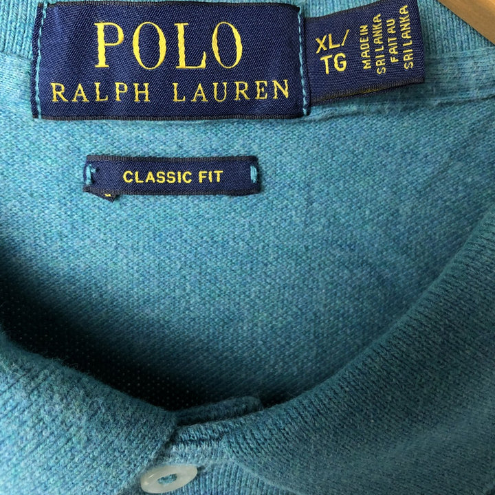 Ralph Lauren POLO RALPH LAUREN CLASSIC FIT short sleeve polo shirt men's XL equivalent cotton green type Vintage Second Hand