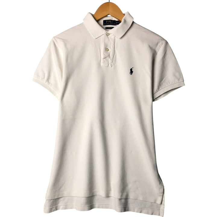 Ralph Lauren POLO RALPH LAUREN CUSTOM FIT short sleeve polo shirt men's M equivalent cotton white type Vintage Second Hand