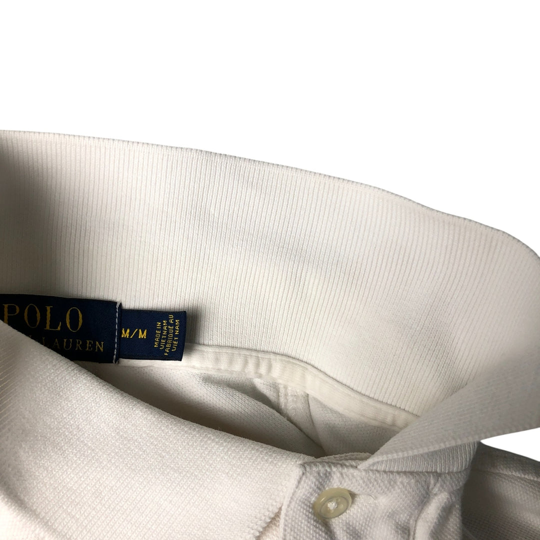 Ralph Lauren POLO RALPH LAUREN CUSTOM FIT short sleeve polo shirt men's M equivalent cotton white type Vintage Second Hand