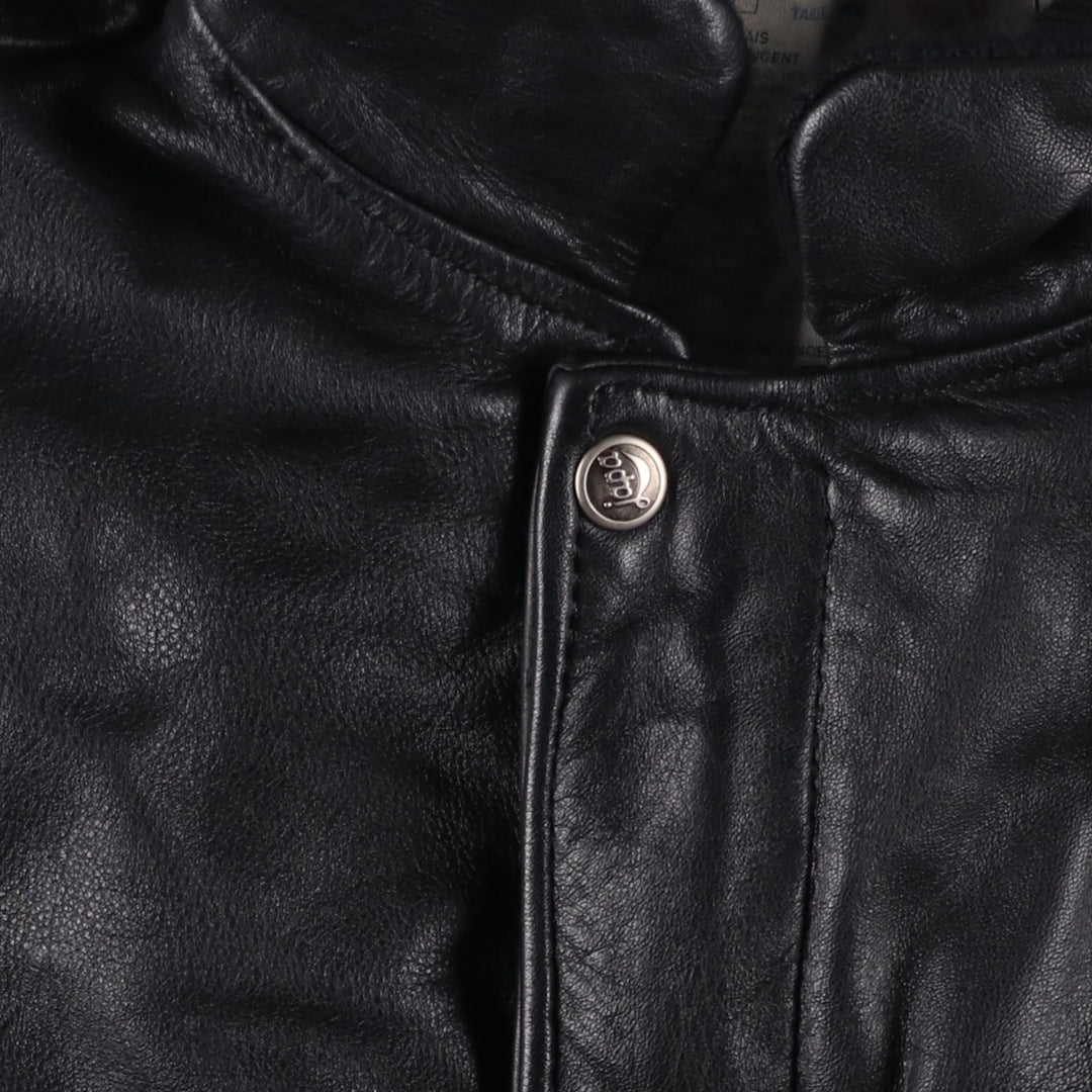 Japa le cuir A-2 style padded leather flight jacket, made in France, men's size M, vintage genuine leather black type Vintage Second Hand