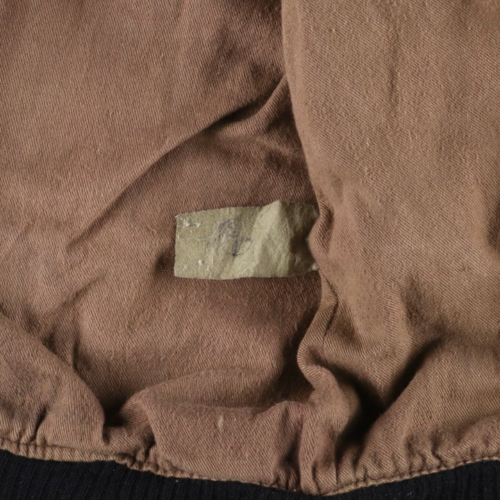 American Basics Leather Blouson with Badge, Men's Size XL genuine leather black type Vintage Second Hand