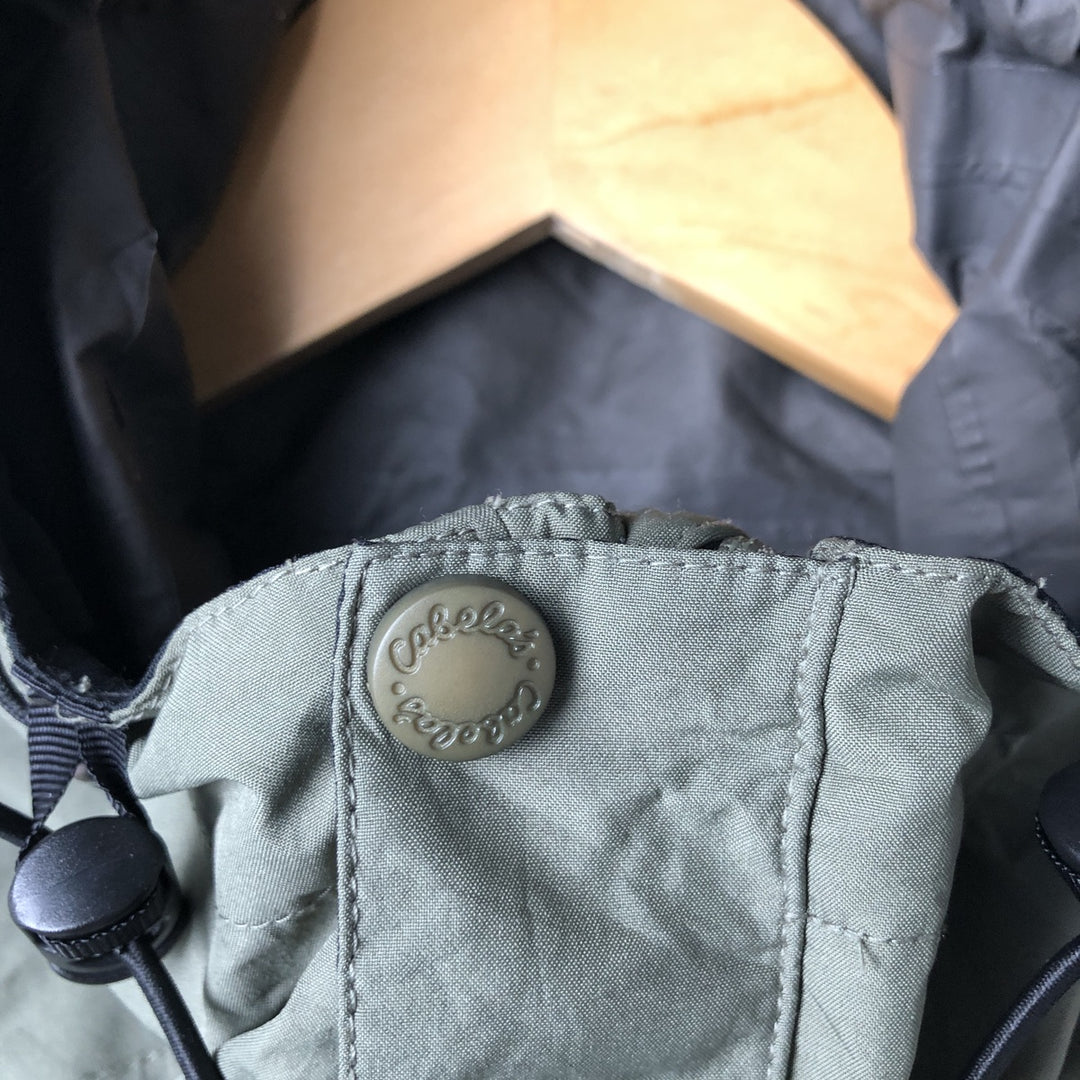 90s-00'S Cabelas GORE-TEX Mountain Parka Shell Jacket, Men's Size L polyester Khaki type sage green Vintage Second Hand