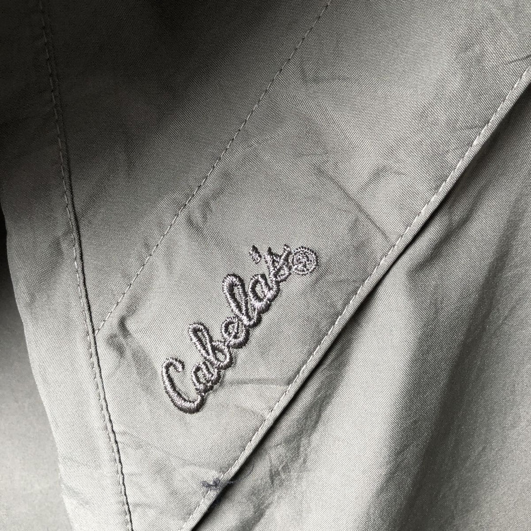 90s-00'S Cabelas GORE-TEX Mountain Parka Shell Jacket, Men's Size L polyester Khaki type sage green Vintage Second Hand