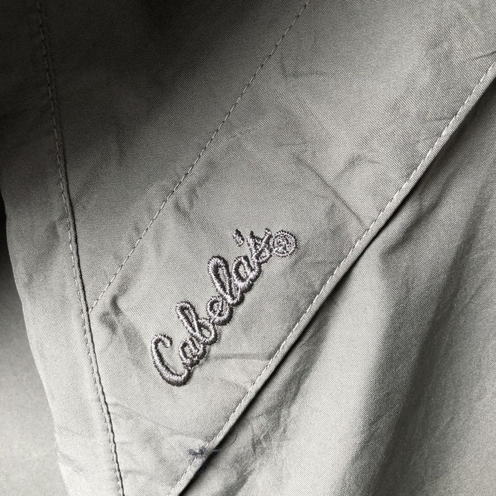 90s-00'S Cabelas GORE-TEX Mountain Parka Shell Jacket, Men's Size L polyester Khaki type sage green Vintage Second Hand