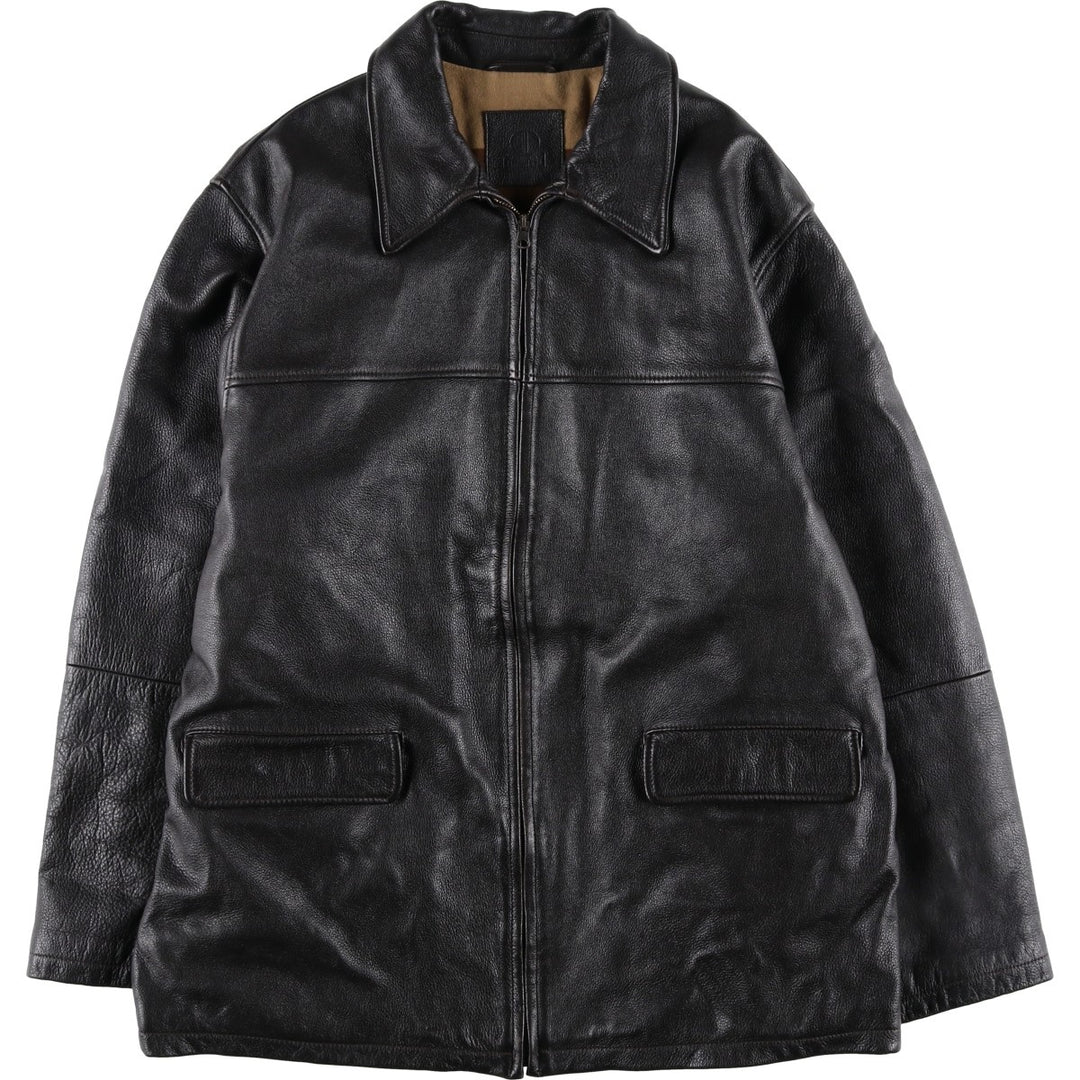 devred Swing Top Leather Blouson, Men's Size L Genuine Leather Cowhide brown type Vintage Second Hand