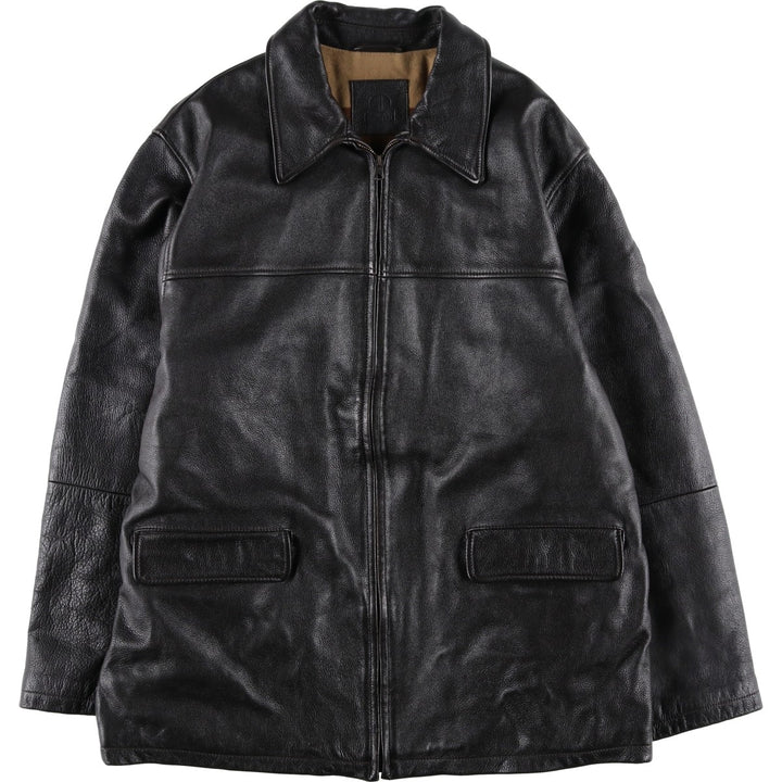 devred Swing Top Leather Blouson, Men's Size L Genuine Leather Cowhide brown type Vintage Second Hand