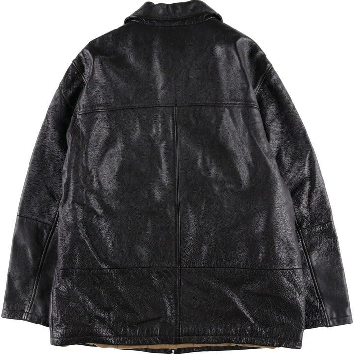devred Swing Top Leather Blouson, Men's Size L Genuine Leather Cowhide brown type Vintage Second Hand