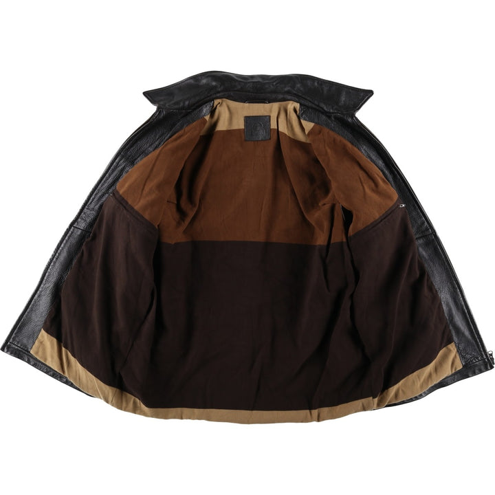 devred Swing Top Leather Blouson, Men's Size L Genuine Leather Cowhide brown type Vintage Second Hand