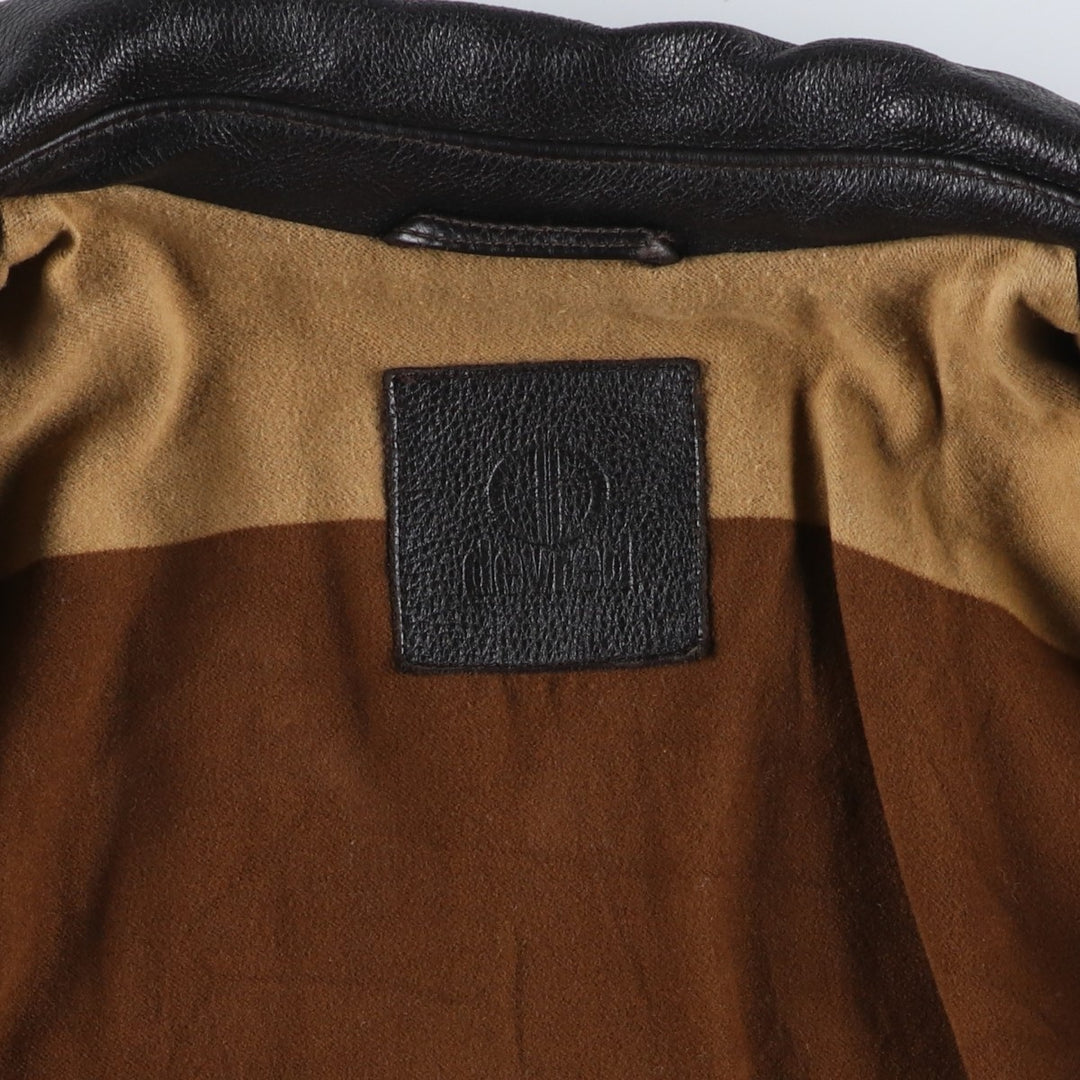 devred Swing Top Leather Blouson, Men's Size L Genuine Leather Cowhide brown type Vintage Second Hand