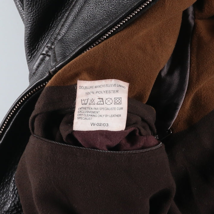 devred Swing Top Leather Blouson, Men's Size L Genuine Leather Cowhide brown type Vintage Second Hand