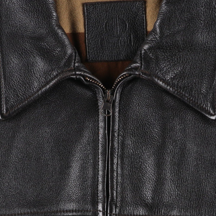 devred Swing Top Leather Blouson, Men's Size L Genuine Leather Cowhide brown type Vintage Second Hand