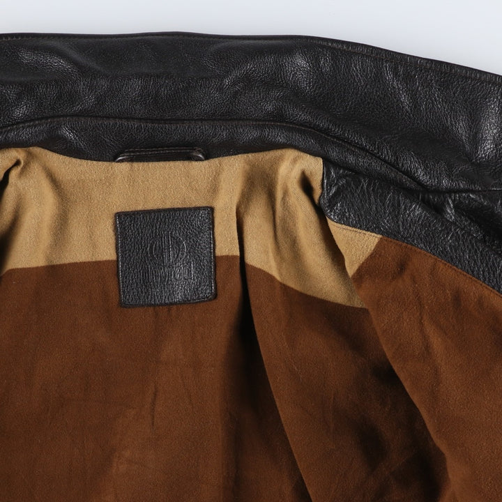 devred Swing Top Leather Blouson, Men's Size L Genuine Leather Cowhide brown type Vintage Second Hand