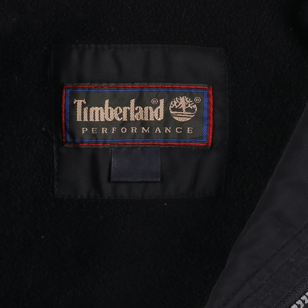 Vintage 90'S Timberland nylon jacket, size L, men's Nylon black type Vintage Second Hand