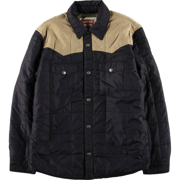 Levi's padded puffer jacket, men's size L Nylon black type Vintage Second Hand