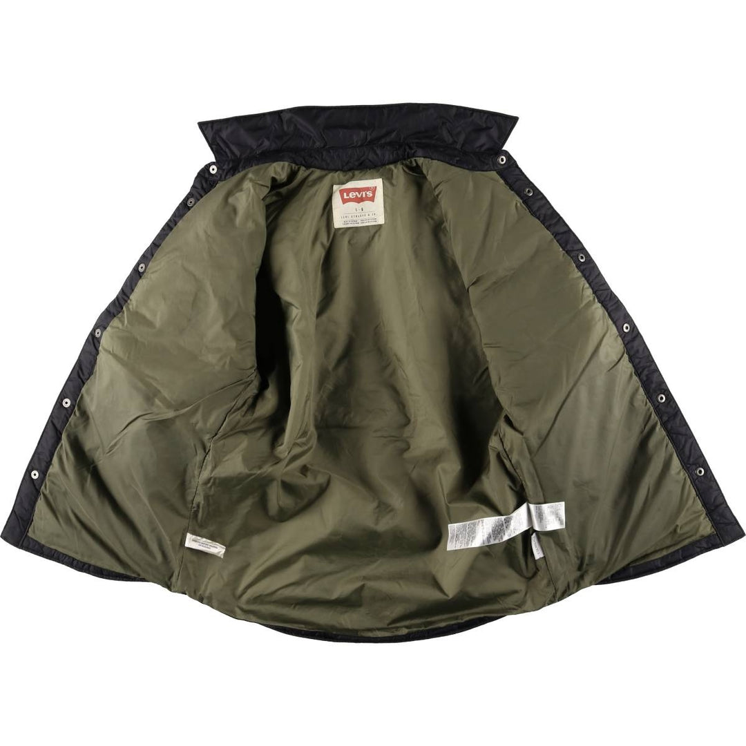 Levi's padded puffer jacket, men's size L Nylon black type Vintage Second Hand