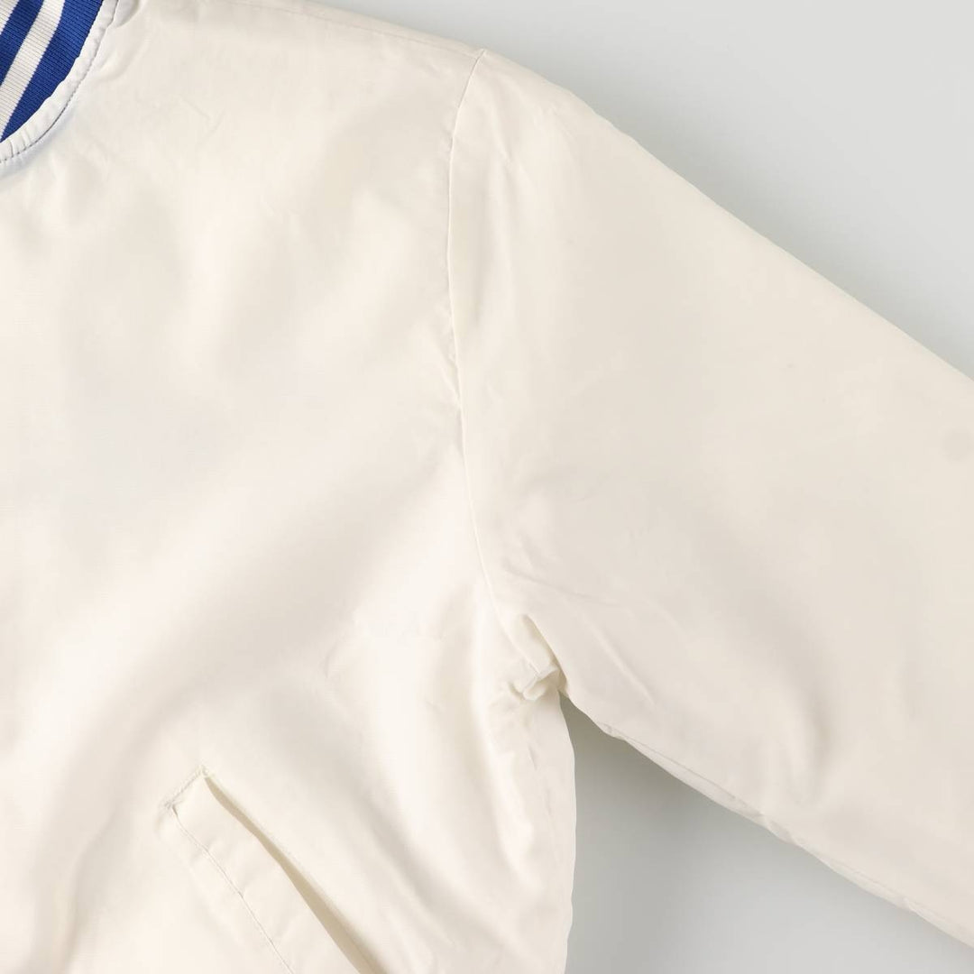 Vintage 80s-90'S Leader Sportswear Padded Nylon Stadium Jacket, Award Winning, Made in USA, Men's Size L Nylon white type Vintage Second Hand