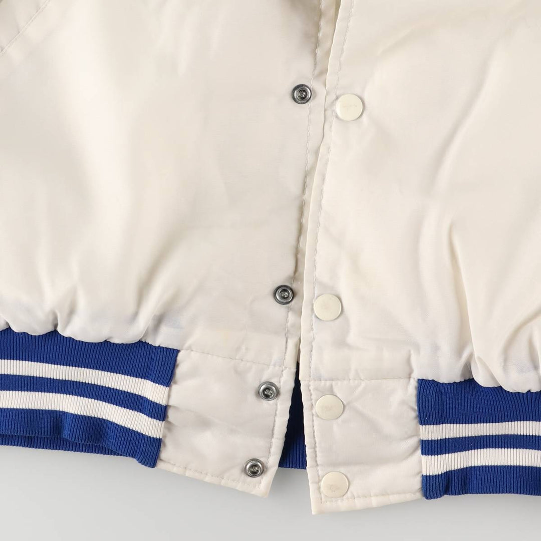 Vintage 80s-90'S Leader Sportswear Padded Nylon Stadium Jacket, Award Winning, Made in USA, Men's Size L Nylon white type Vintage Second Hand