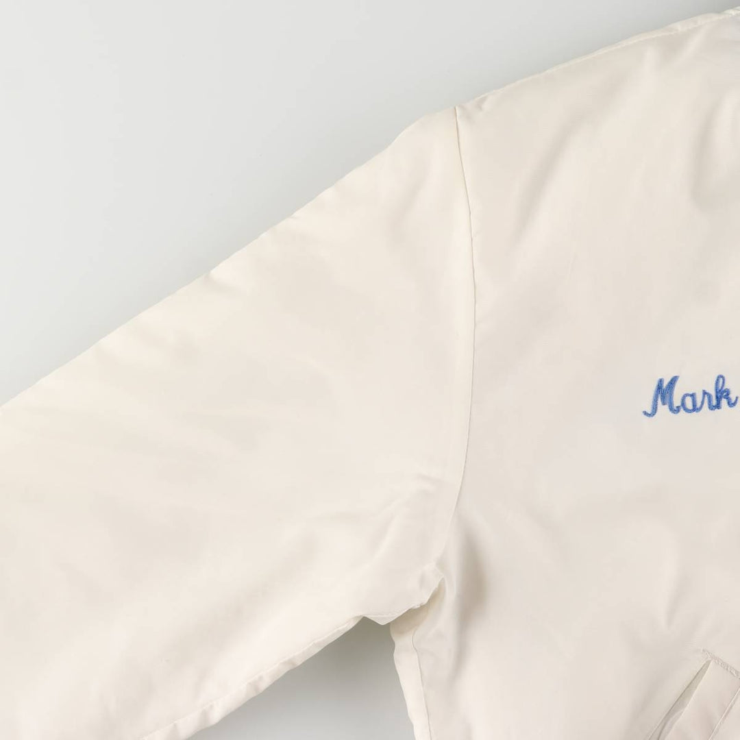 Vintage 80s-90'S Leader Sportswear Padded Nylon Stadium Jacket, Award Winning, Made in USA, Men's Size L Nylon white type Vintage Second Hand