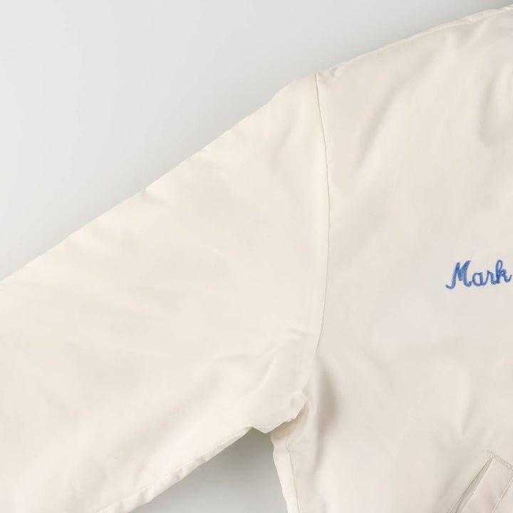 Vintage 80s-90'S Leader Sportswear Padded Nylon Stadium Jacket, Award Winning, Made in USA, Men's Size L Nylon white type Vintage Second Hand