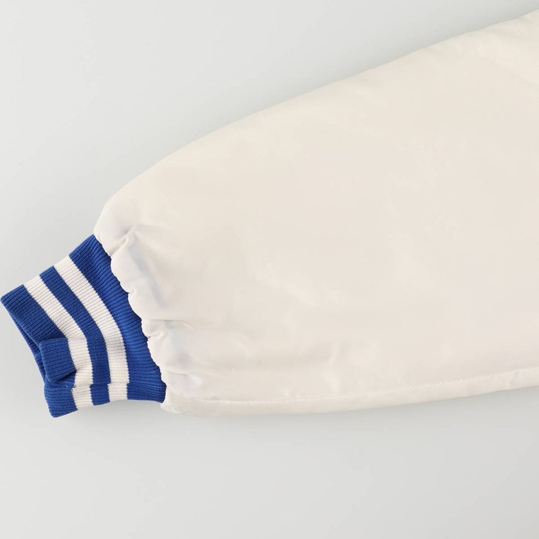 Vintage 80s-90'S Leader Sportswear Padded Nylon Stadium Jacket, Award Winning, Made in USA, Men's Size L Nylon white type Vintage Second Hand