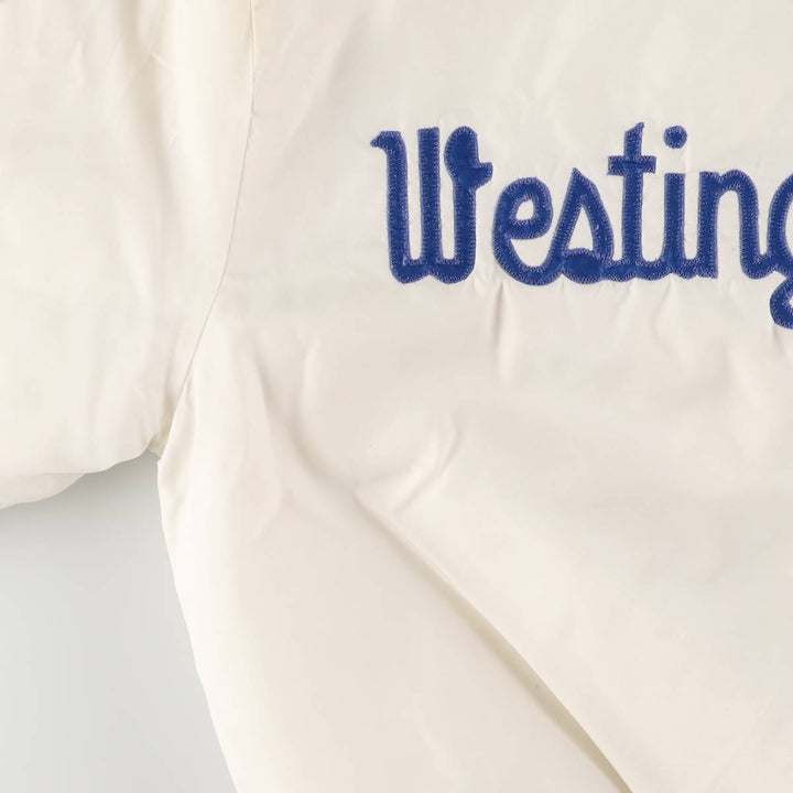 Vintage 80s-90'S Leader Sportswear Padded Nylon Stadium Jacket, Award Winning, Made in USA, Men's Size L Nylon white type Vintage Second Hand