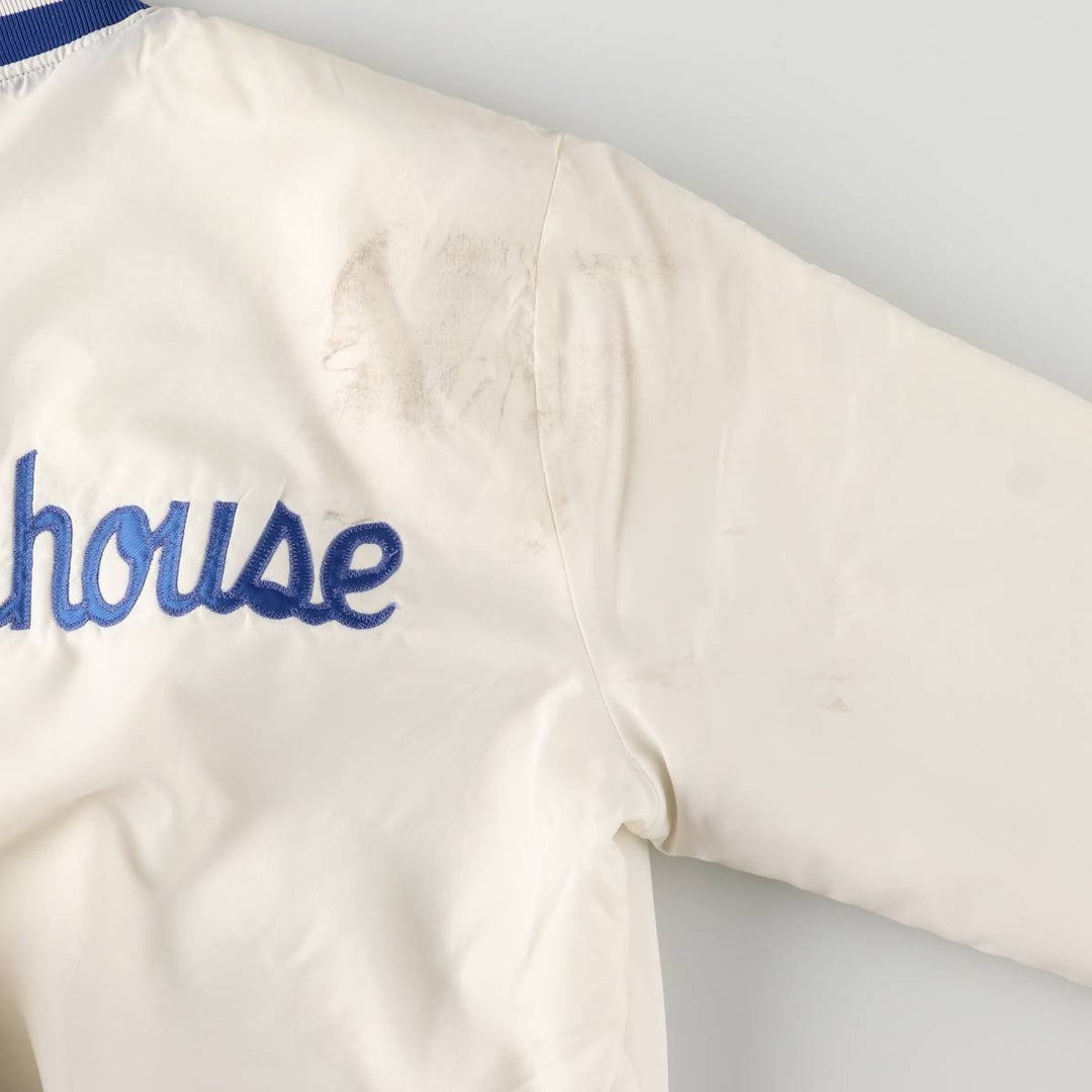 Vintage 80s-90'S Leader Sportswear Padded Nylon Stadium Jacket, Award Winning, Made in USA, Men's Size L Nylon white type Vintage Second Hand