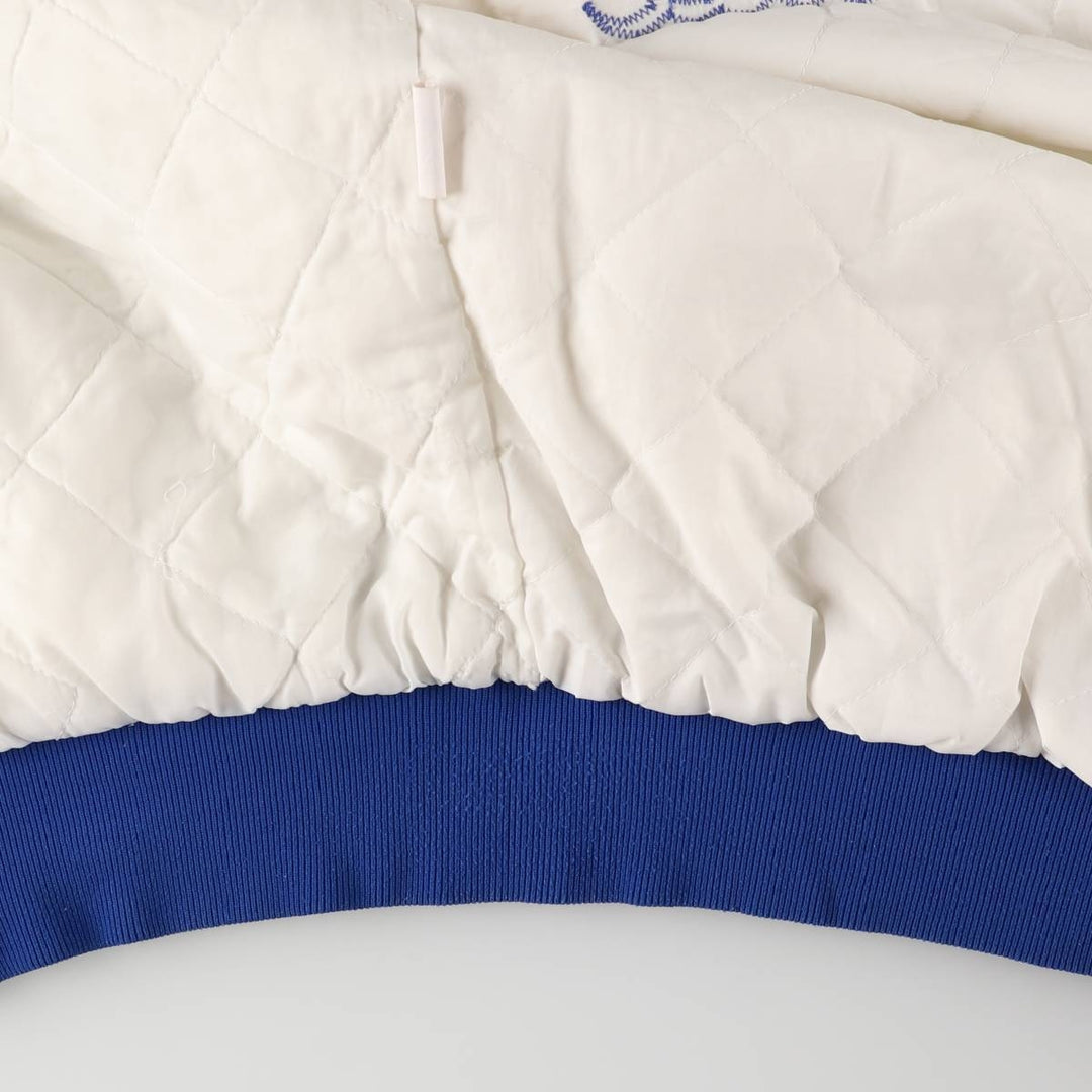 Vintage 80s-90'S Leader Sportswear Padded Nylon Stadium Jacket, Award Winning, Made in USA, Men's Size L Nylon white type Vintage Second Hand