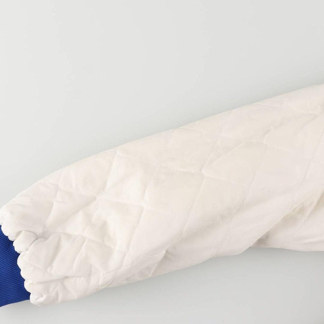 Vintage 80s-90'S Leader Sportswear Padded Nylon Stadium Jacket, Award Winning, Made in USA, Men's Size L Nylon white type Vintage Second Hand