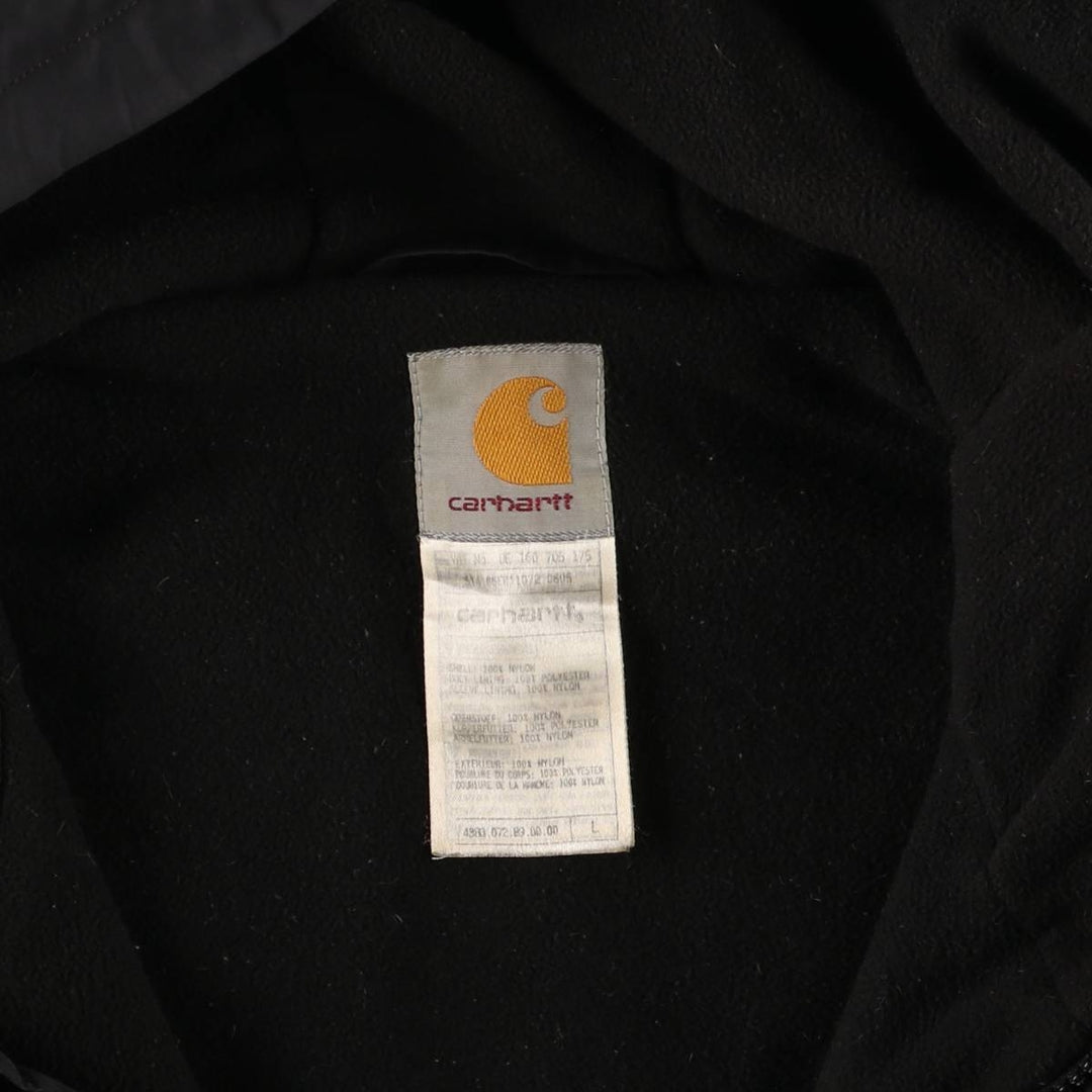 Carhartt Anorak Parka, Men's Size L Nylon black type Vintage Second Hand