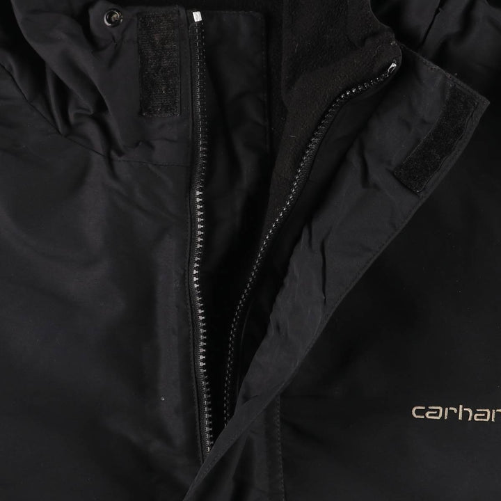 Carhartt Anorak Parka, Men's Size L Nylon black type Vintage Second Hand