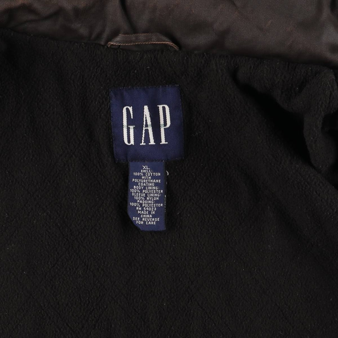 90'S GAP Vintage Padded Puffer Jacket, Men's XL cotton brown type Vintage Second Hand