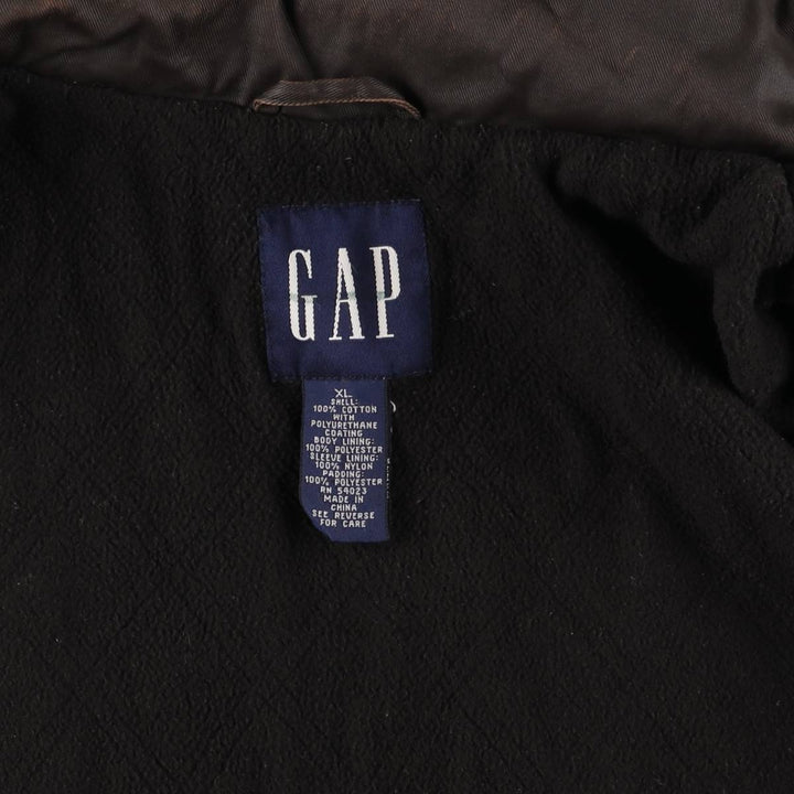 90'S GAP Vintage Padded Puffer Jacket, Men's XL cotton brown type Vintage Second Hand