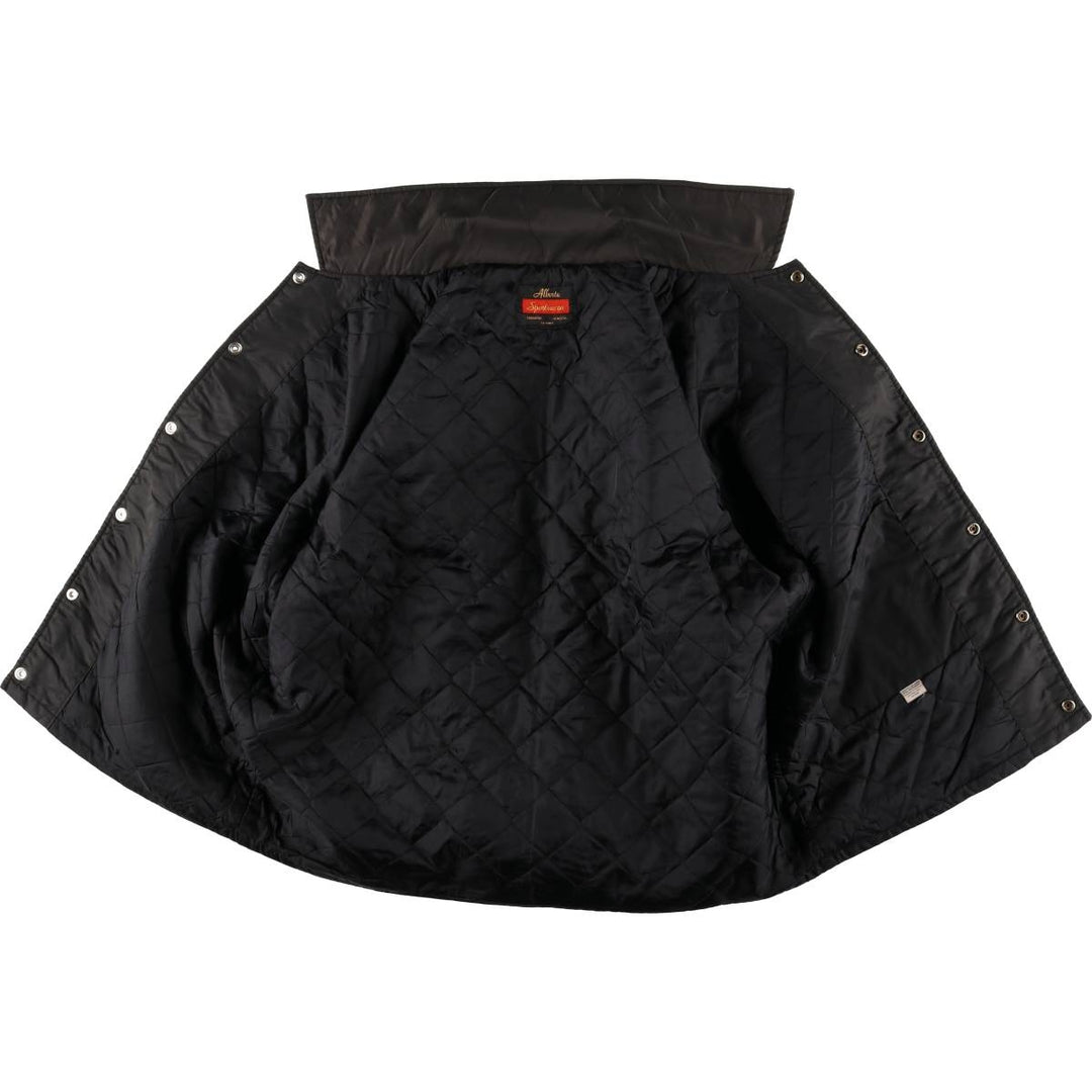 Alberta Sportswear Men's Vintage Padded Puffer Jacket, Coach Jacket, Size XL Nylon black type Vintage Second Hand