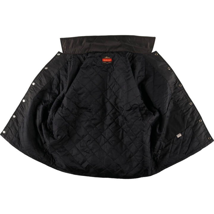 Alberta Sportswear Men's Vintage Padded Puffer Jacket, Coach Jacket, Size XL Nylon black type Vintage Second Hand