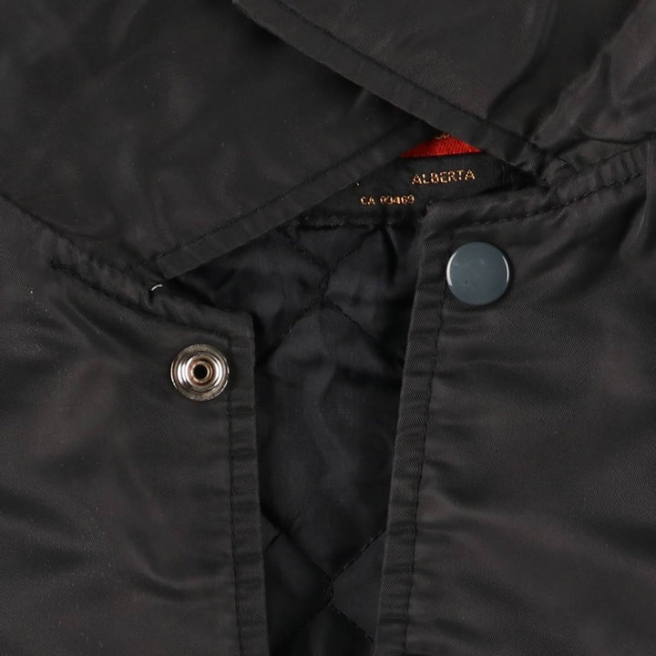 Alberta Sportswear Men's Vintage Padded Puffer Jacket, Coach Jacket, Size XL Nylon black type Vintage Second Hand