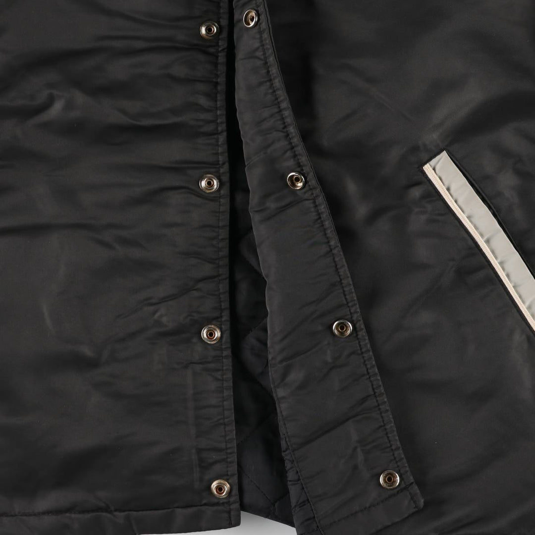 Alberta Sportswear Men's Vintage Padded Puffer Jacket, Coach Jacket, Size XL Nylon black type Vintage Second Hand