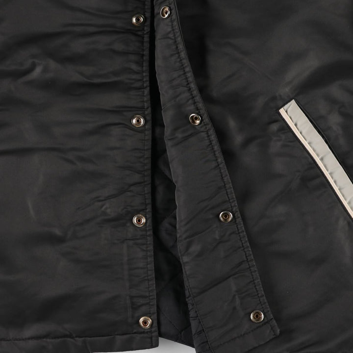 Alberta Sportswear Men's Vintage Padded Puffer Jacket, Coach Jacket, Size XL Nylon black type Vintage Second Hand