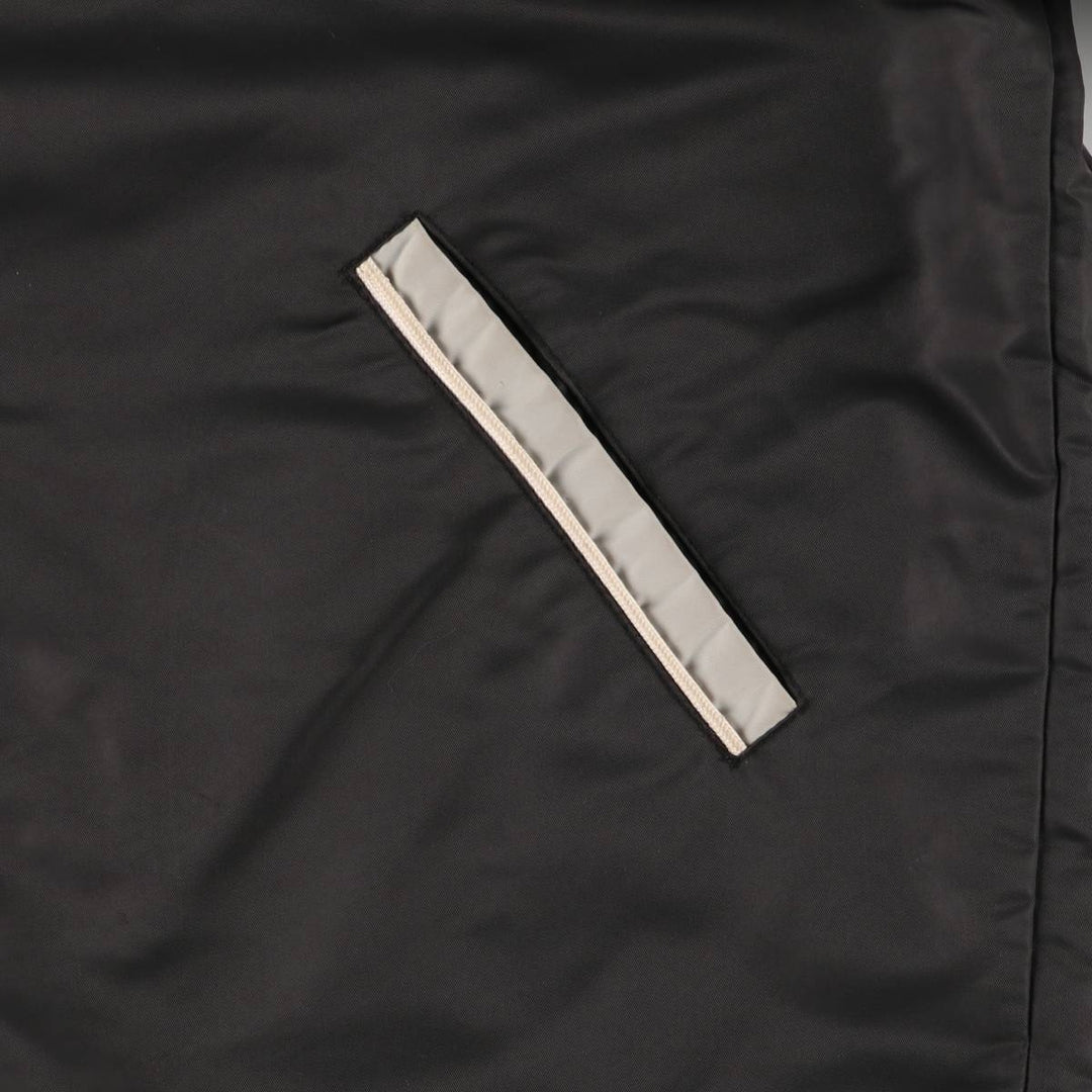 Alberta Sportswear Men's Vintage Padded Puffer Jacket, Coach Jacket, Size XL Nylon black type Vintage Second Hand