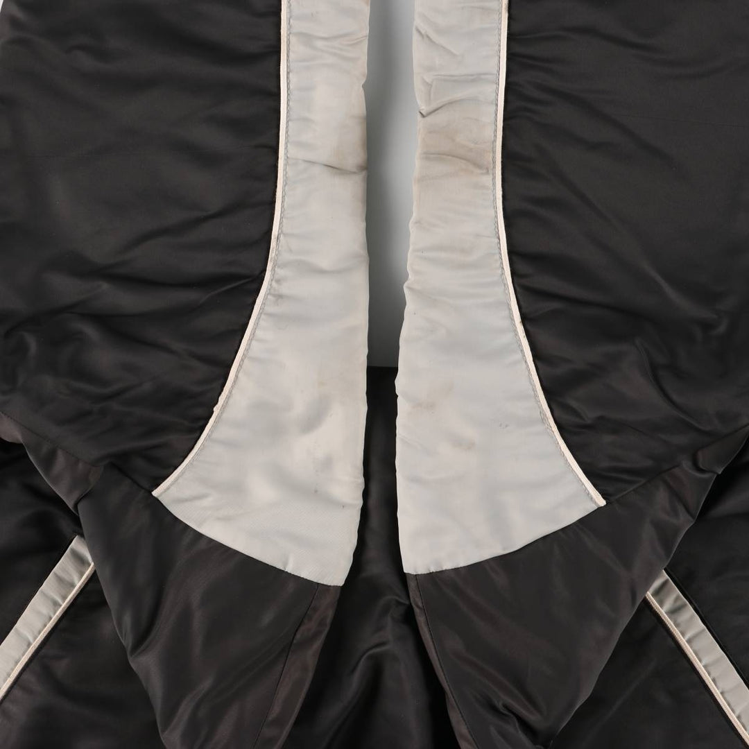 Alberta Sportswear Men's Vintage Padded Puffer Jacket, Coach Jacket, Size XL Nylon black type Vintage Second Hand