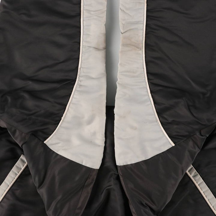 Alberta Sportswear Men's Vintage Padded Puffer Jacket, Coach Jacket, Size XL Nylon black type Vintage Second Hand