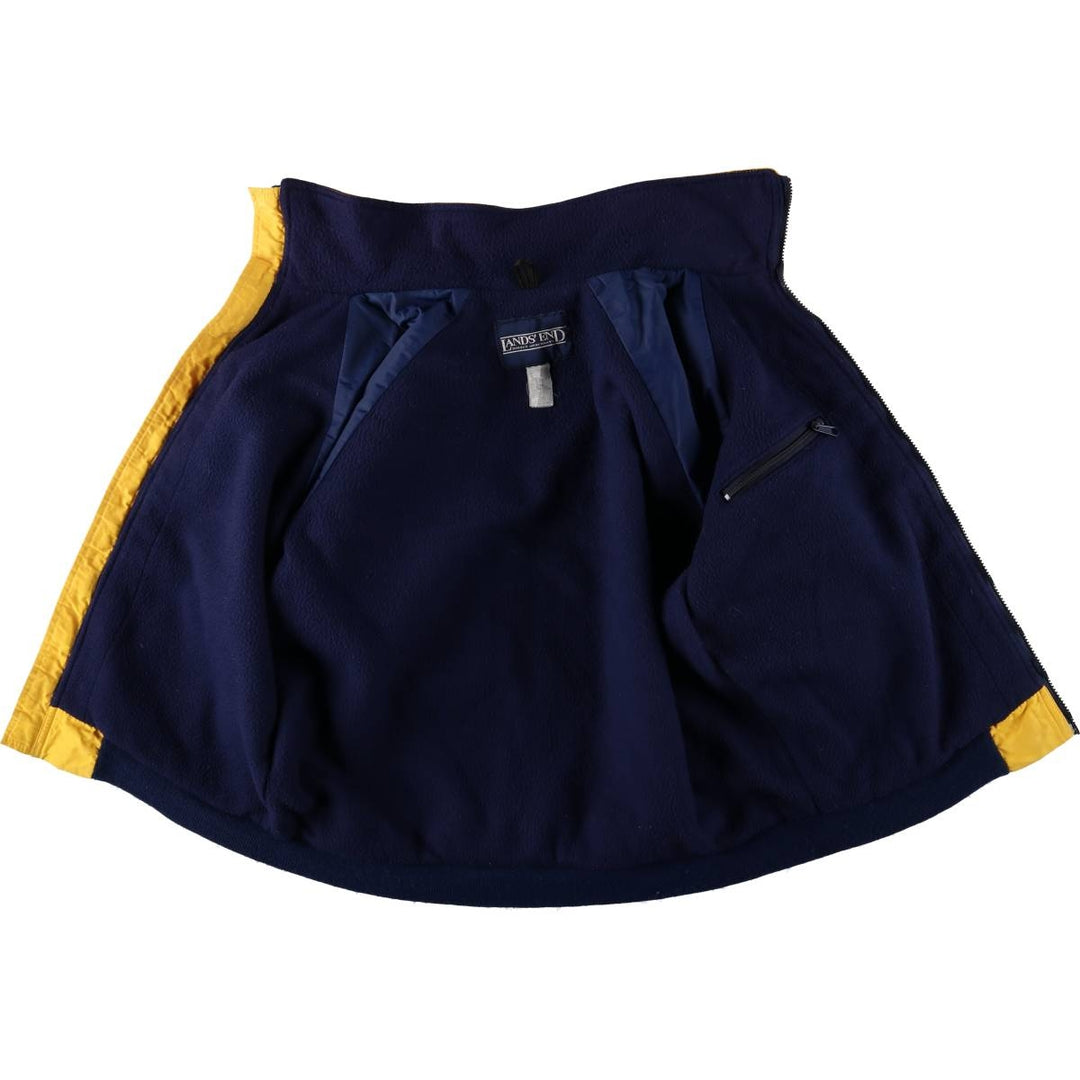 Vintage 90'S Lands' End padded puffer jacket, made in the USA, size L, men's Nylon yellow type Vintage Second Hand