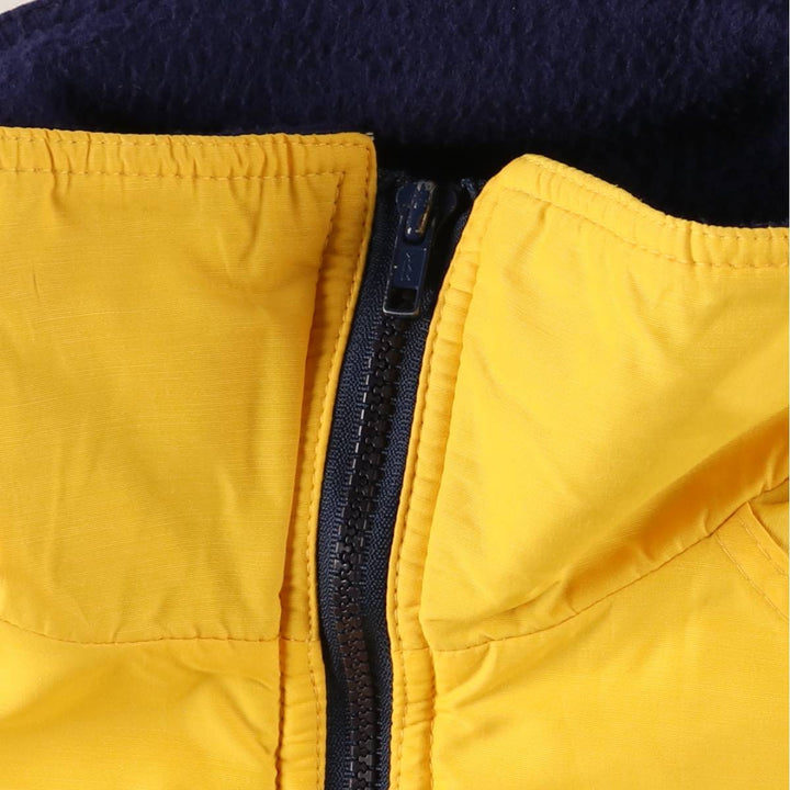 Vintage 90'S Lands' End padded puffer jacket, made in the USA, size L, men's Nylon yellow type Vintage Second Hand