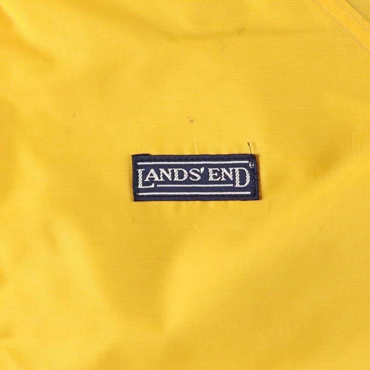 Vintage 90'S Lands' End padded puffer jacket, made in the USA, size L, men's Nylon yellow type Vintage Second Hand