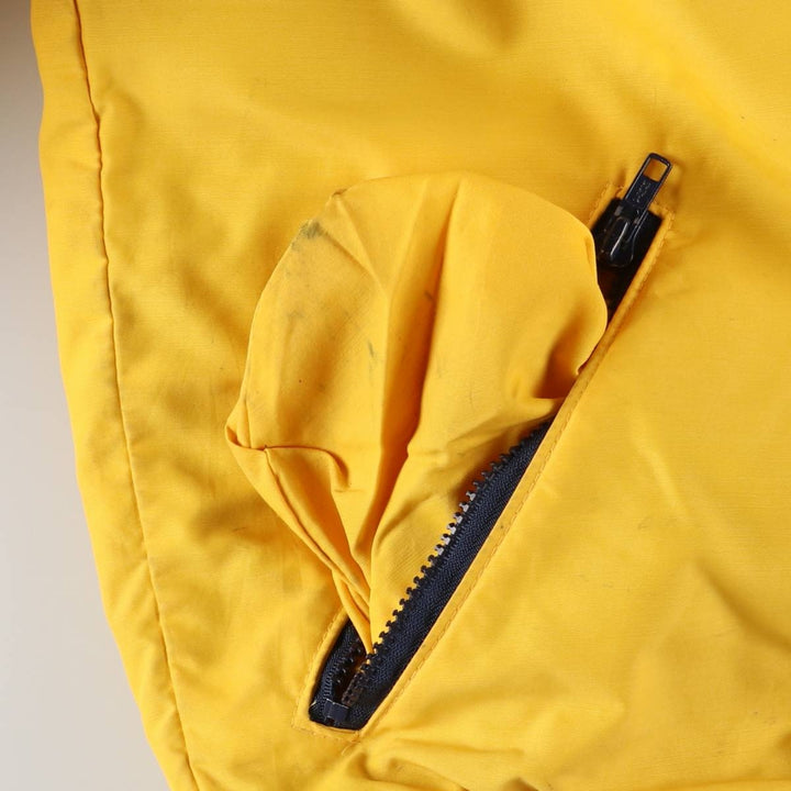 Vintage 90'S Lands' End padded puffer jacket, made in the USA, size L, men's Nylon yellow type Vintage Second Hand