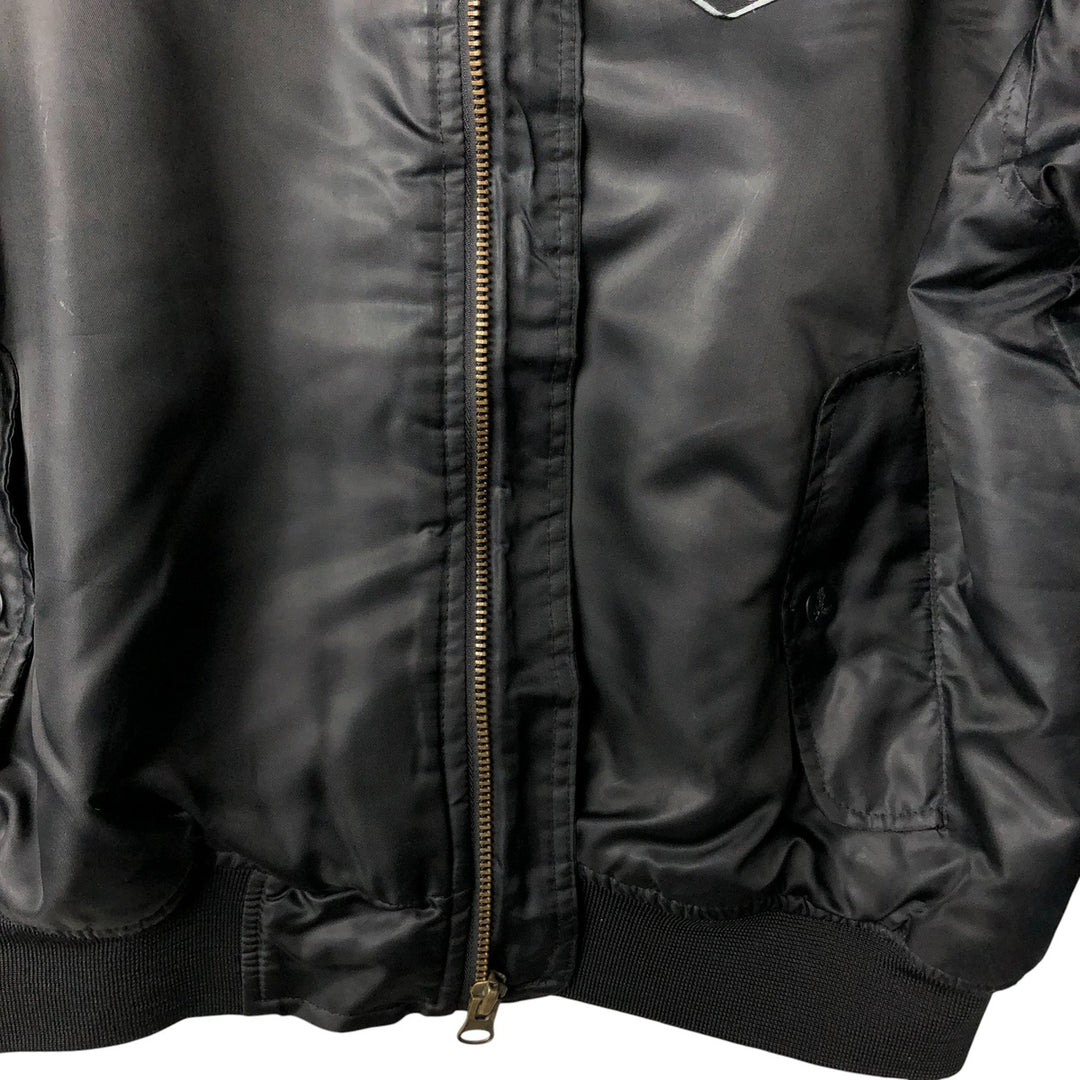Civilian Avirex military flight jacket with patch, men's size XL polyester black type Vintage Second Hand