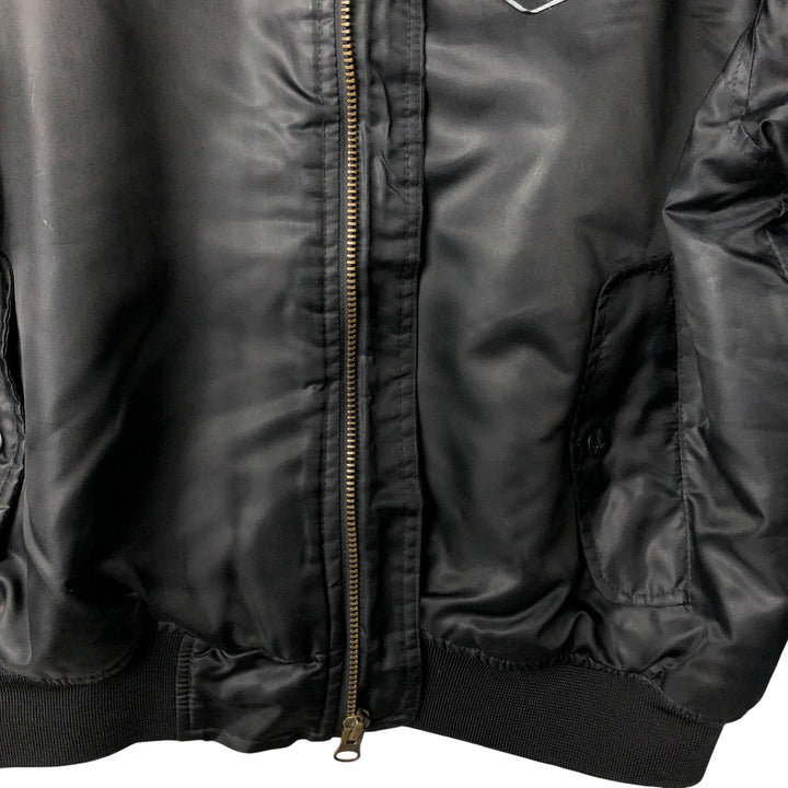 Civilian Avirex military flight jacket with patch, men's size XL polyester black type Vintage Second Hand