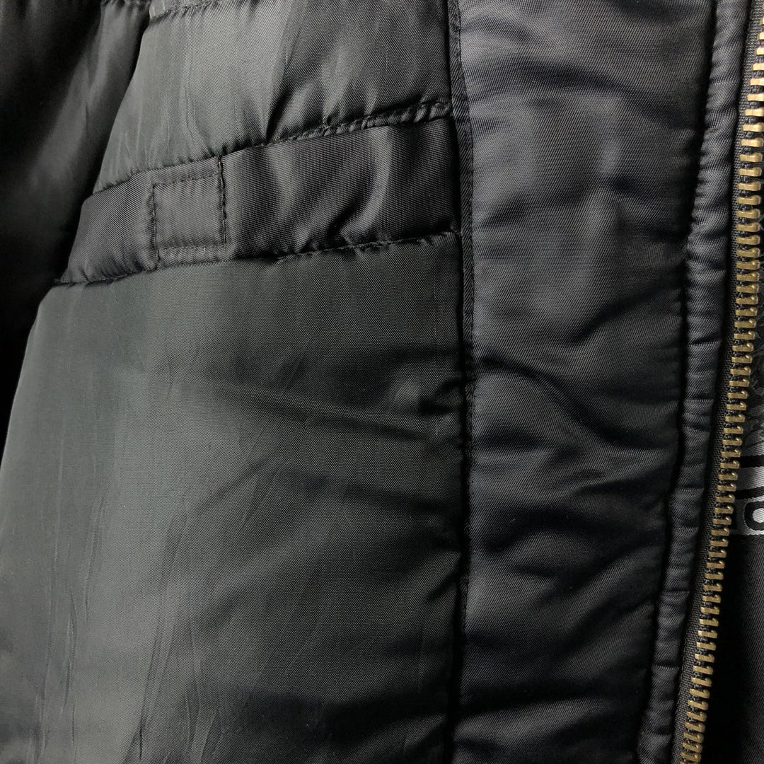 Civilian Avirex military flight jacket with patch, men's size XL polyester black type Vintage Second Hand